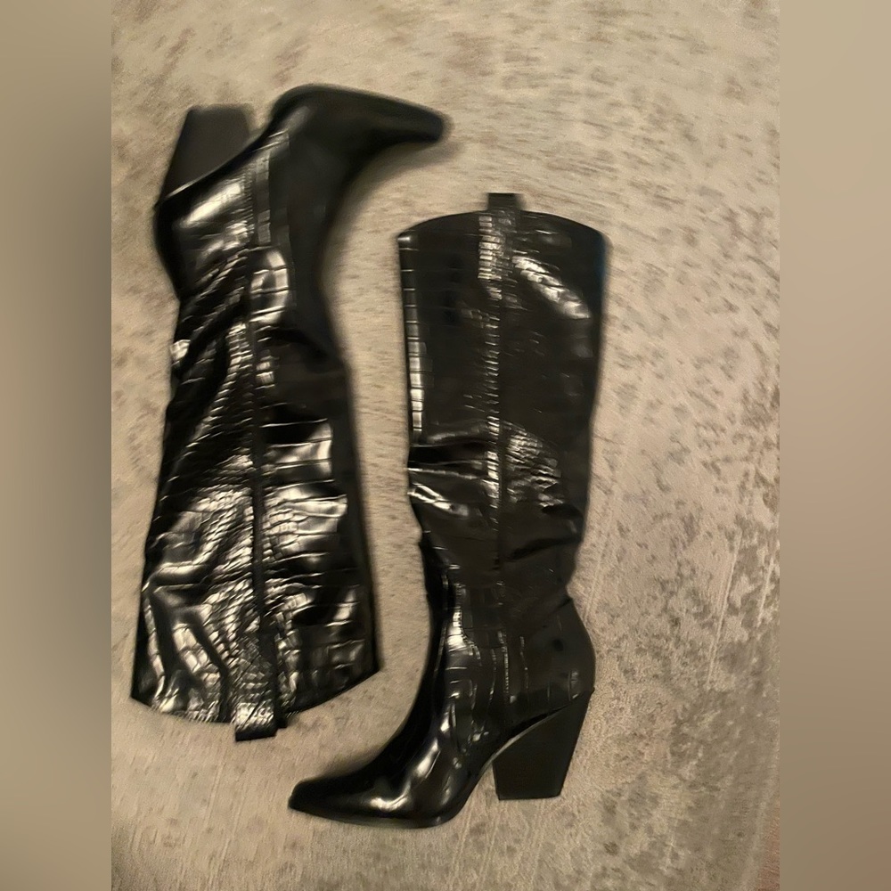 Cowboy boots faux snakeskin